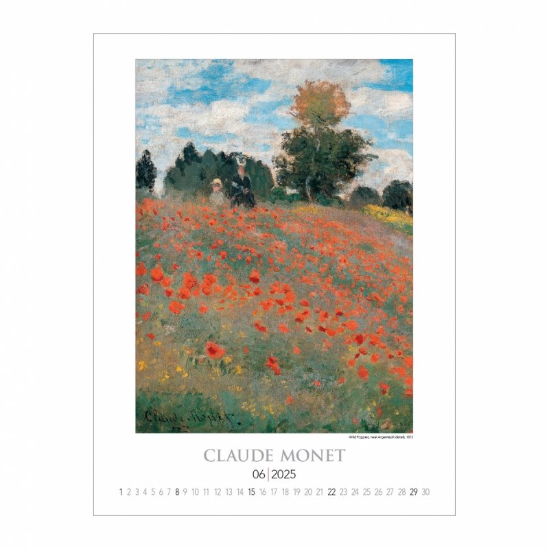 Kalendarz ścienny wieloplanszowy Claude Monet 2025 - czerwiec 2025