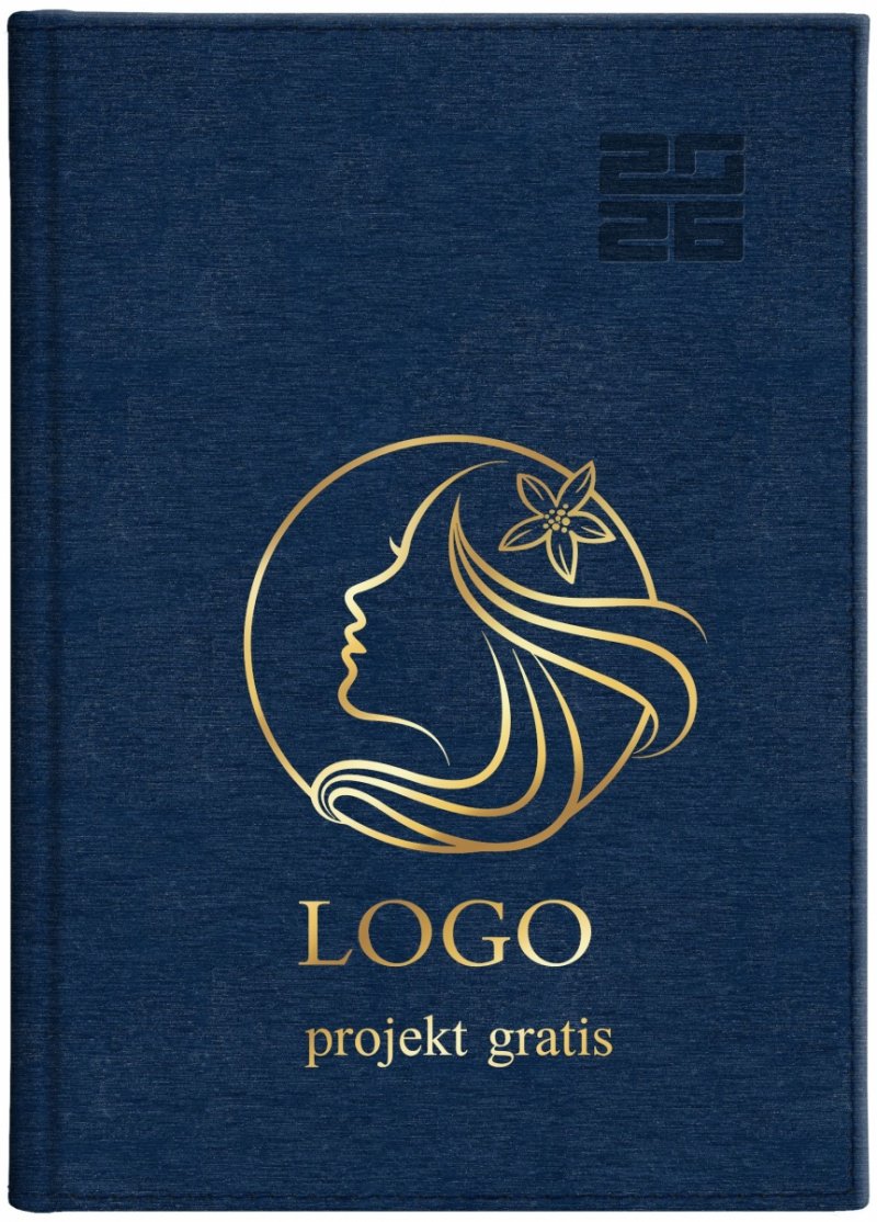 kalendarz tygodniowy z notesem na rok 2026 z nadrukiem logo