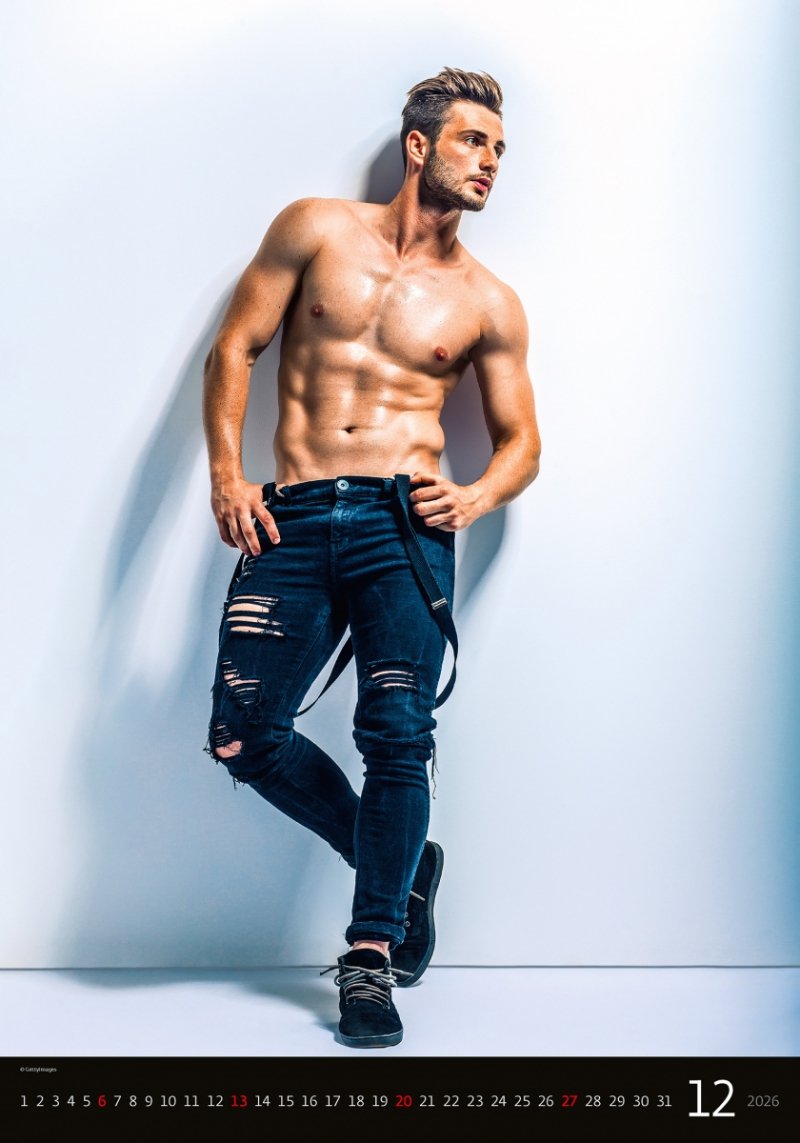 H25 Kalendarz ścienny wieloplanszowy Sexy Boys 2026