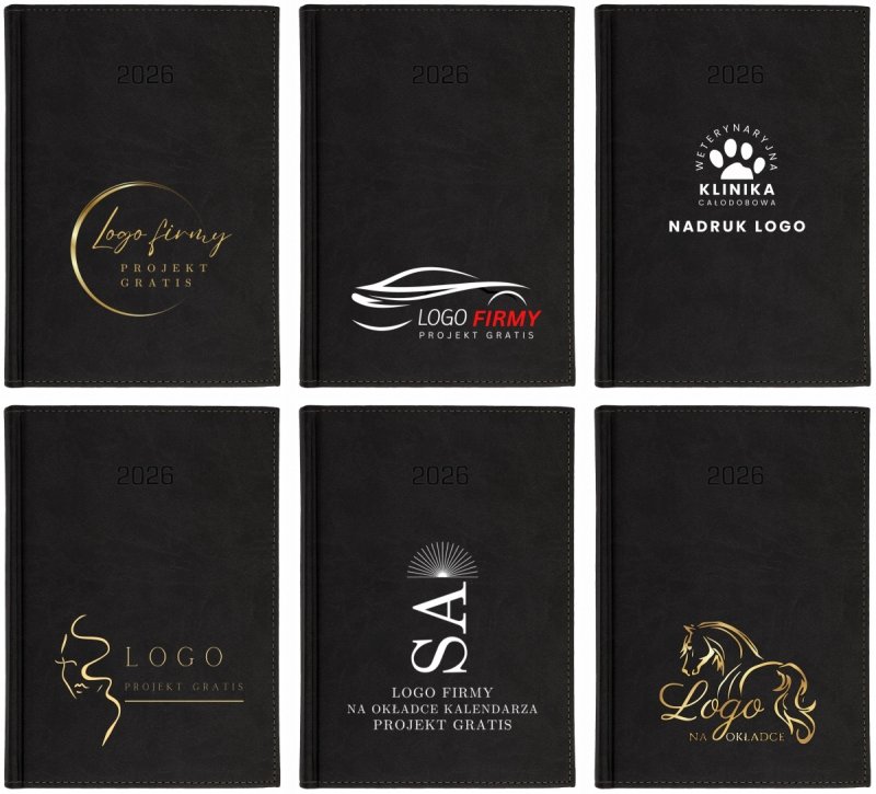 przykładowe wzory okładki z logo do kalendarza na rok 2026
