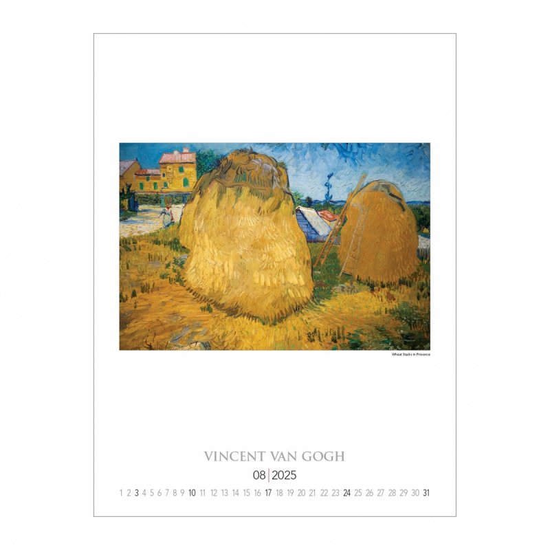 Kalendarz ścienny wieloplanszowy Vincent Van Gogh 2025 - sierpień 2025