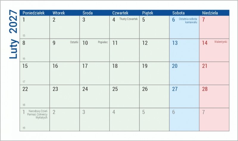 biurkowy kalendarz na rok szkolny 2026-27 dla nauczycieli 