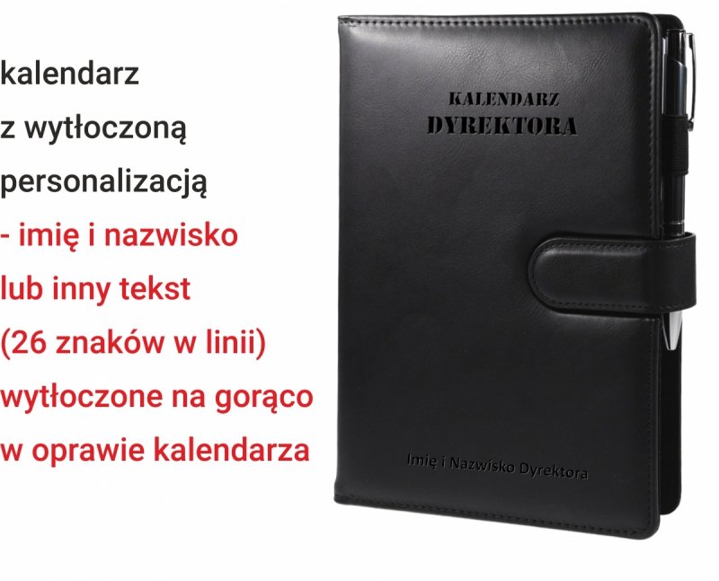 kalendarz w oprawie wymiennej zamykanej na magnes z kieszeniami