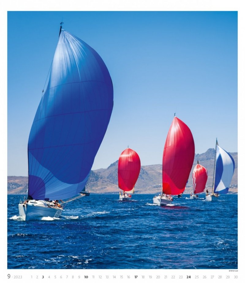 Kalendarz ścienny wieloplanszowy Sailing 2023 - exclusive edition - wrzesień 2023