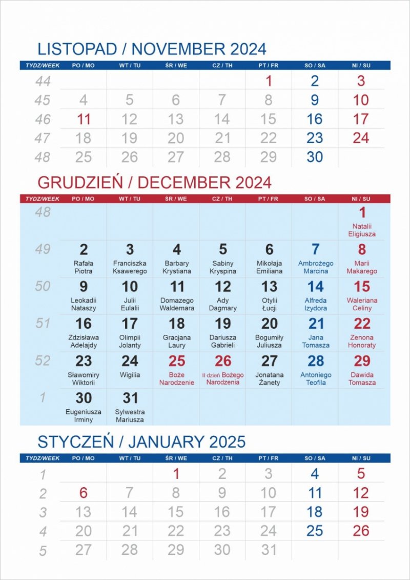Kalendarz biurkowy z notesem i znacznikami TOP 3-miesięczny 2024 żółty