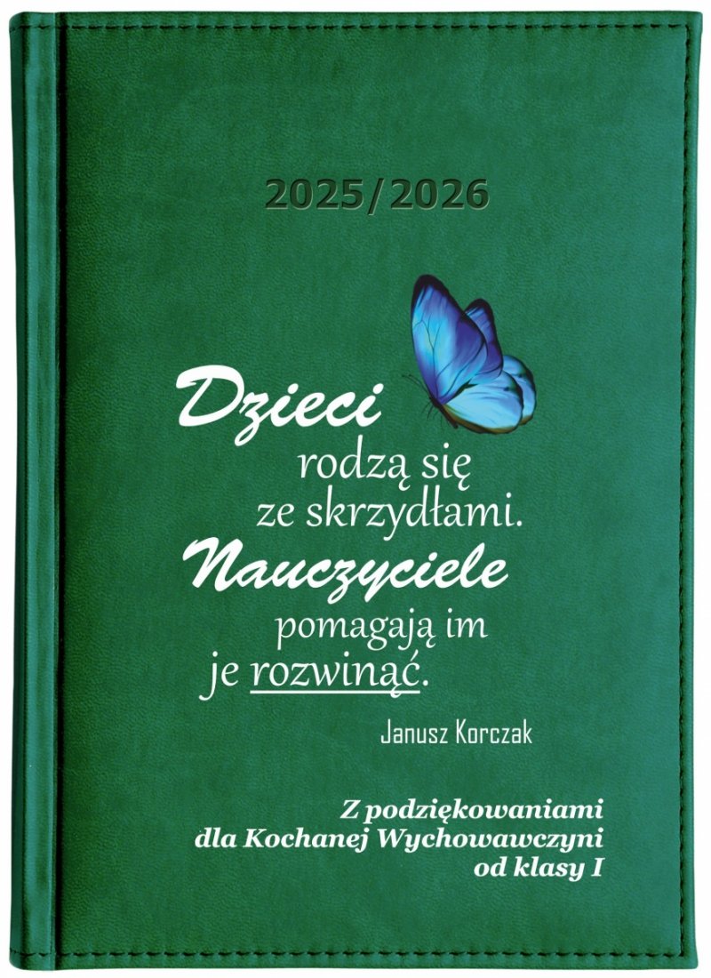 kalendarz książkowy na rok szkolny 2025/2026 z dedykacją dla nauczyciela