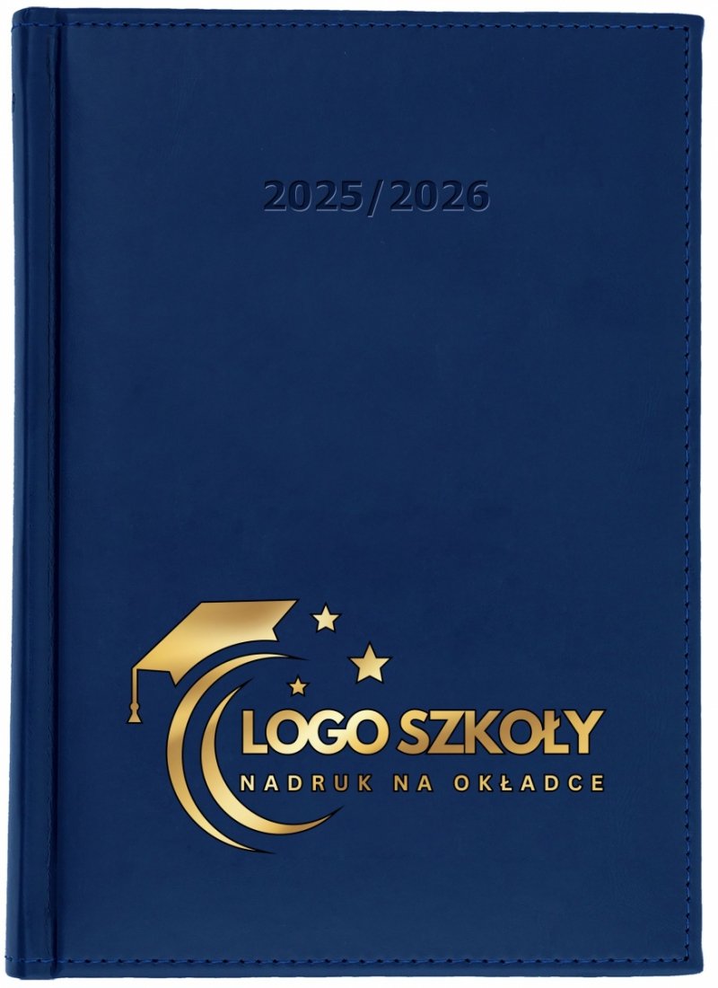 kalendarze książkowe z logo i danymi szkoły