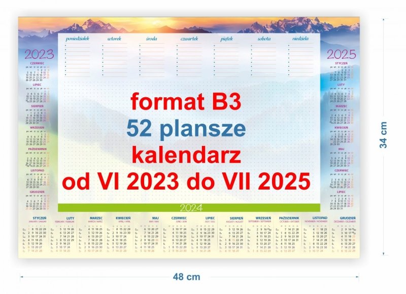 Podkład na biurko mały na rok 2024-2025