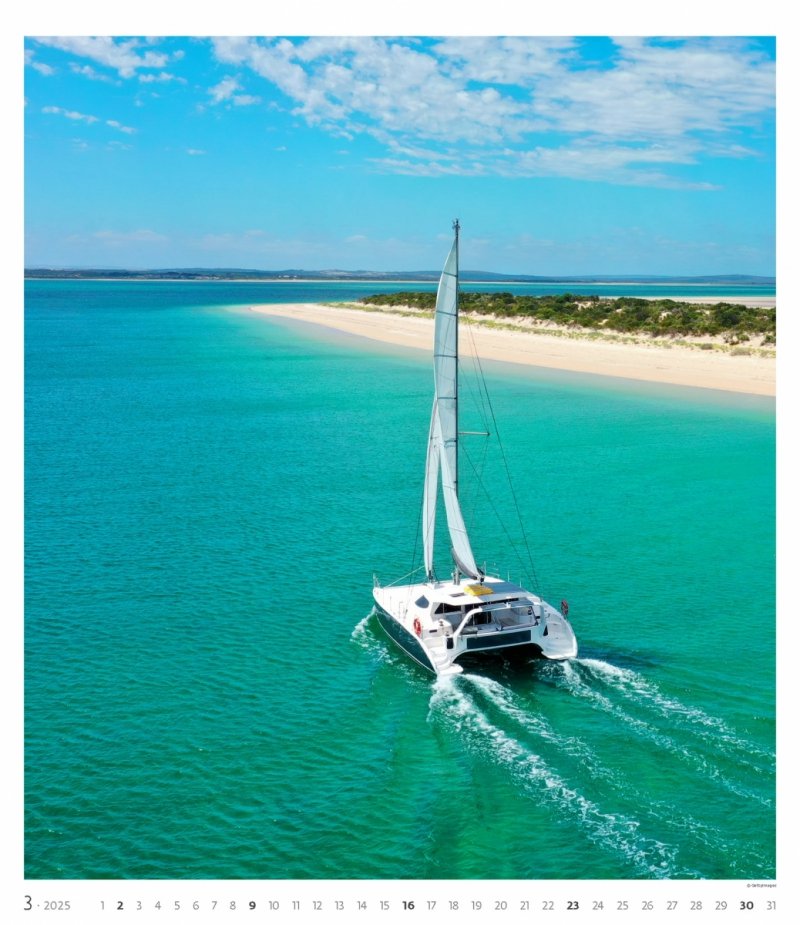 Kalendarz ścienny wieloplanszowy Sailing 2025 - exclusive edition - marzec 2025