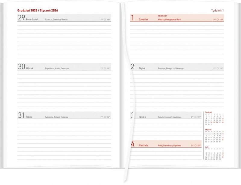 kalendarze na rok szkolny 2025/26 tydzień na stronie