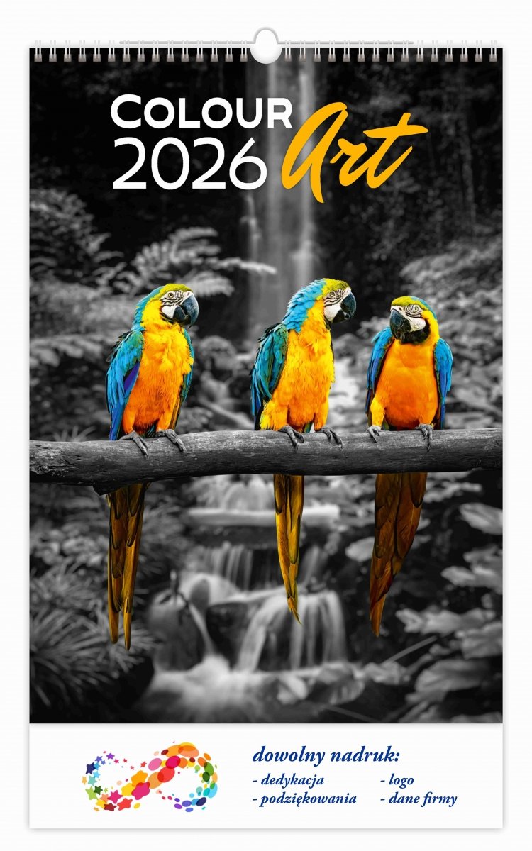 H20 Kalendarz ścienny wieloplanszowy Colour Art 2026 Z NADRUKIEM