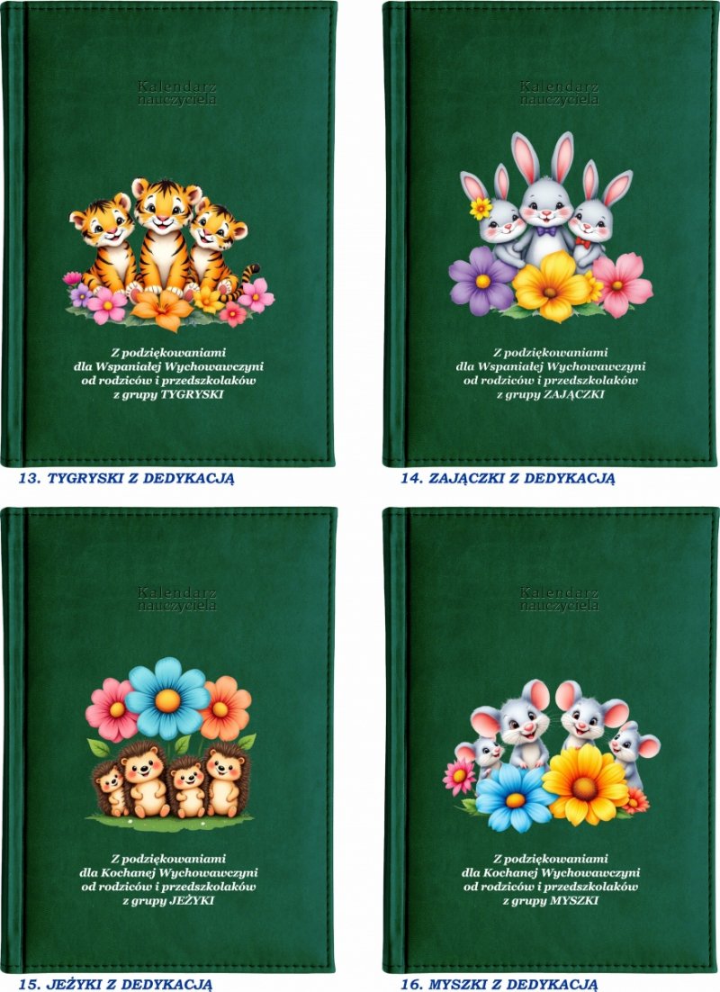kalendarz książkowy na rok szkolny 2026/2027 z kolorową grafiką na okładce oraz pudełkiem w komplecie