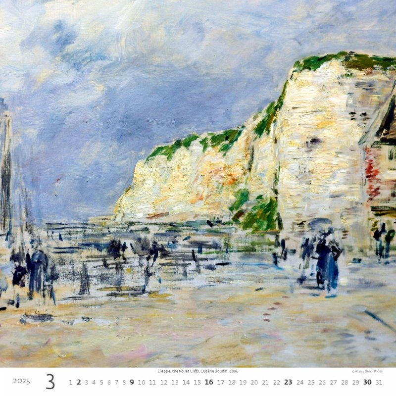Kalendarz ścienny wieloplanszowy Impressionism 2025 - marzec 2025