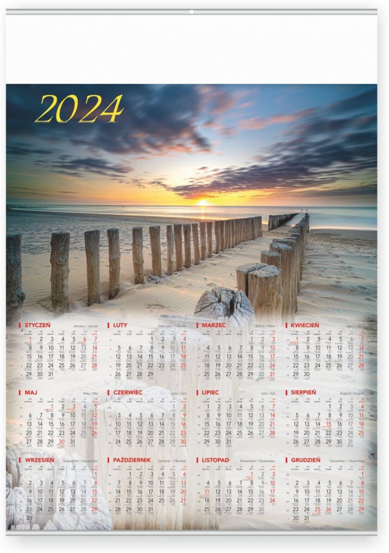 Kalendarz plakatowy A1/09 Bałtyk 2024