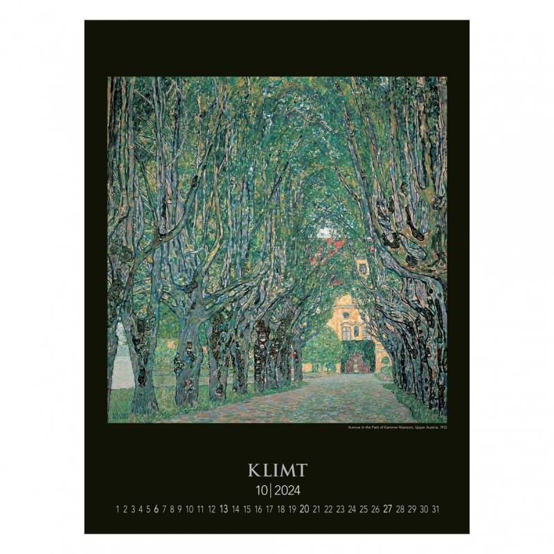 Kalendarz ścienny Gustav Klimt 2024 - październik 2024