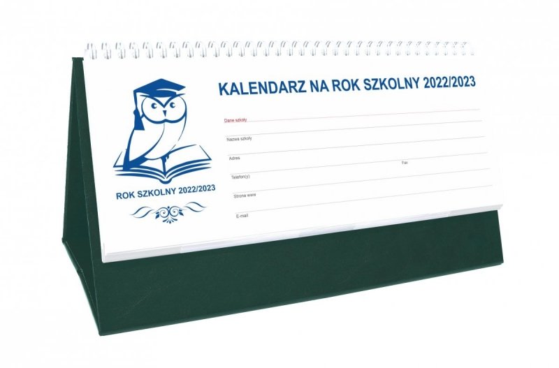Kalendarz biurkowy tygodniowy na rok szkolny 2022/2023