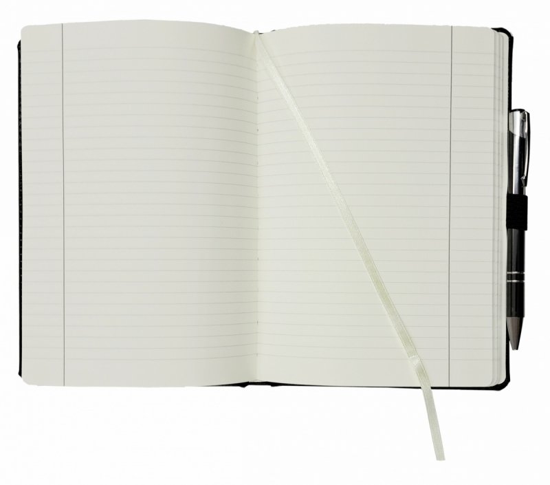 Blok notesu w linie z tasiemką do zaznaczania 