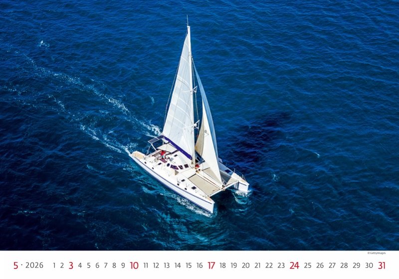 ścienny kalendarz na rok 2026 Sailing dla miłośników żeglugi