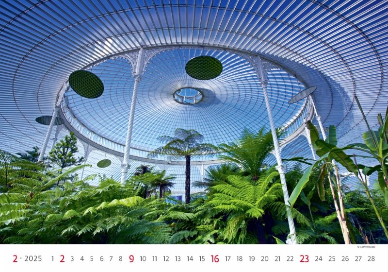 Kalendarz ścienny wieloplanszowy Gardens 2025 - luty 2025