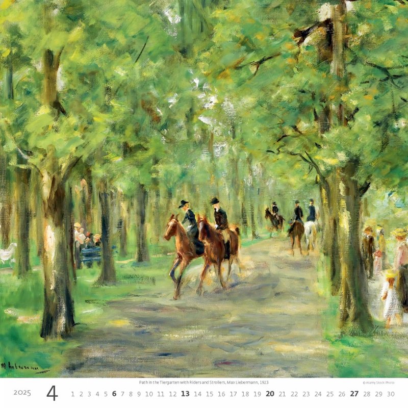 Kalendarz ścienny wieloplanszowy Impressionism 2025 - kwiecień 2025