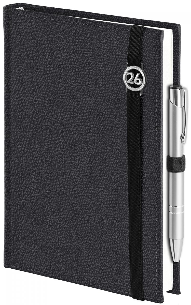 Kalendarz książkowy zamykany na gumkę na rok 2026