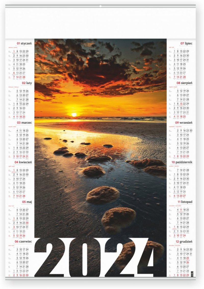 Kalendarz plakatowy B1/13 Zachód na plaży