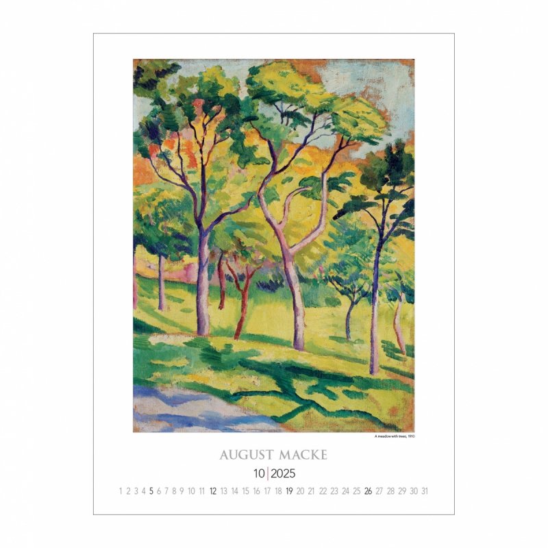 Kalendarz ścienny wieloplanszowy Monet to Klee 2025 - październik 2025
