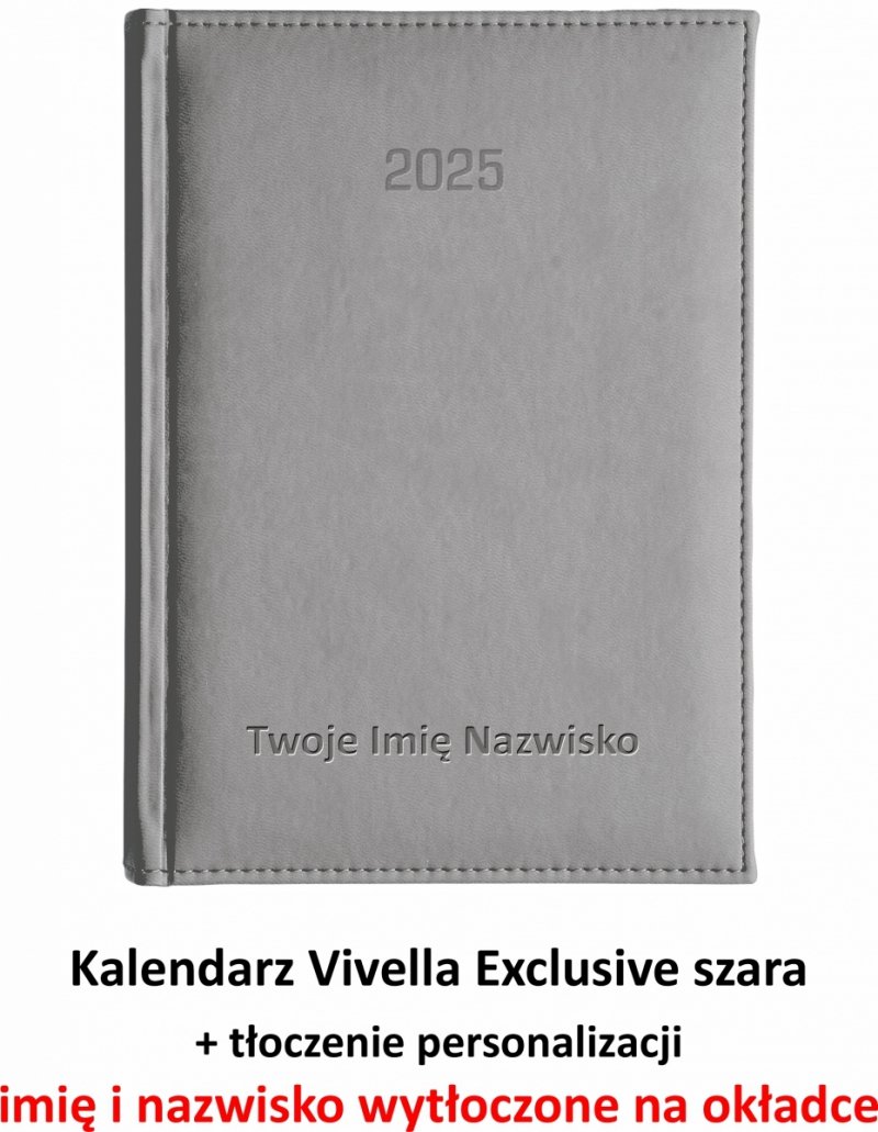 kalendarz z tłoczeniem imienia i nazwiska