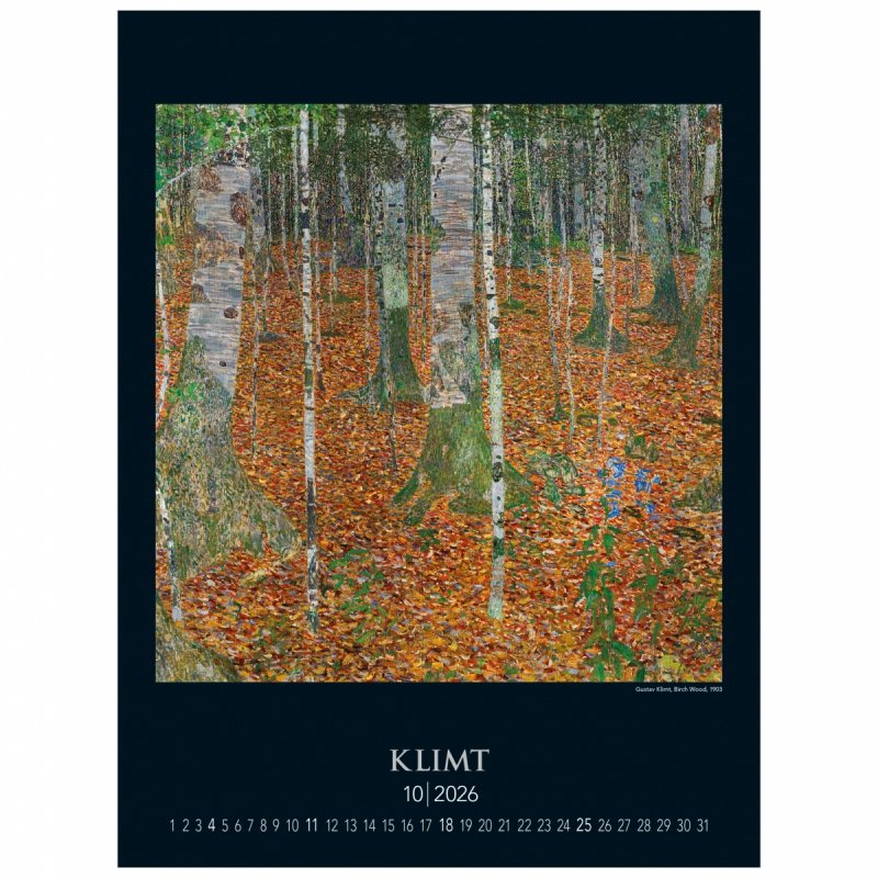 C05 Kalendarz ścienny wieloplanszowy Gustav Klimt 2026 Z NADRUKIEM