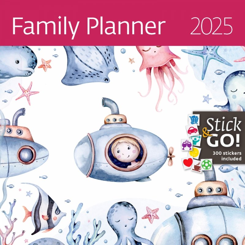 Kalendarz ścienny wieloplanszowy Family Planner 2025 - okładka 