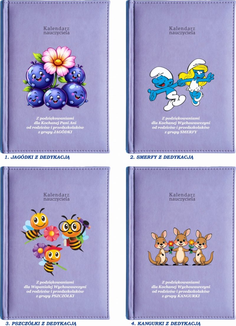 kalendarz dla nauczyciela z podziękowaniem od grupy przedszkolnej na rok 2026/2027
