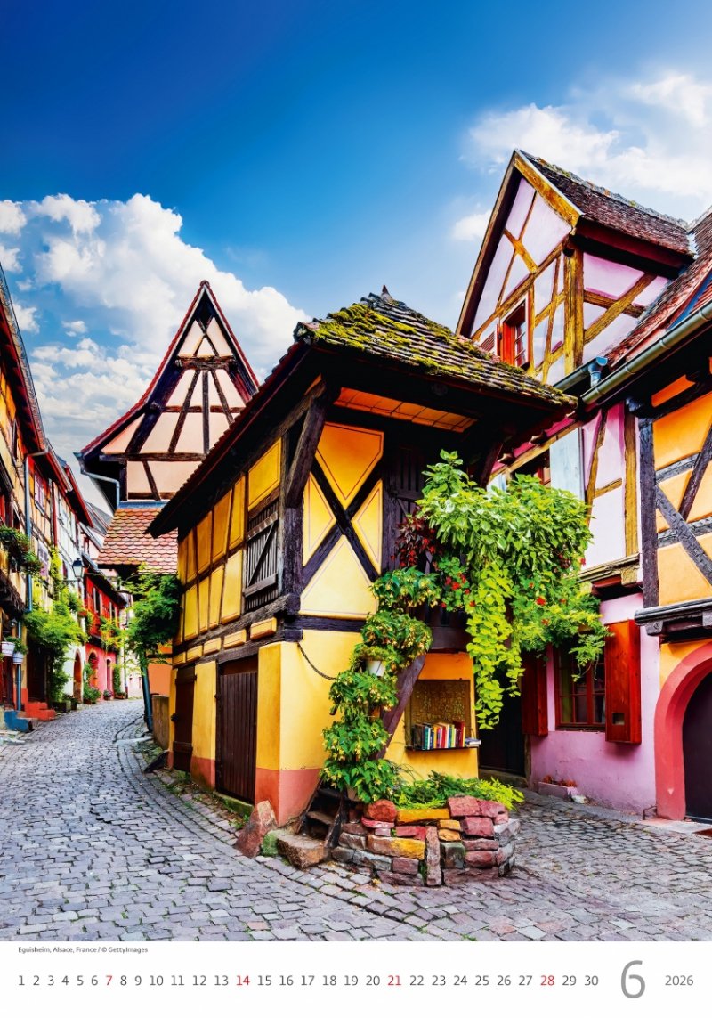 H19 Kalendarz ścienny wieloplanszowy Romantic Corners 2026