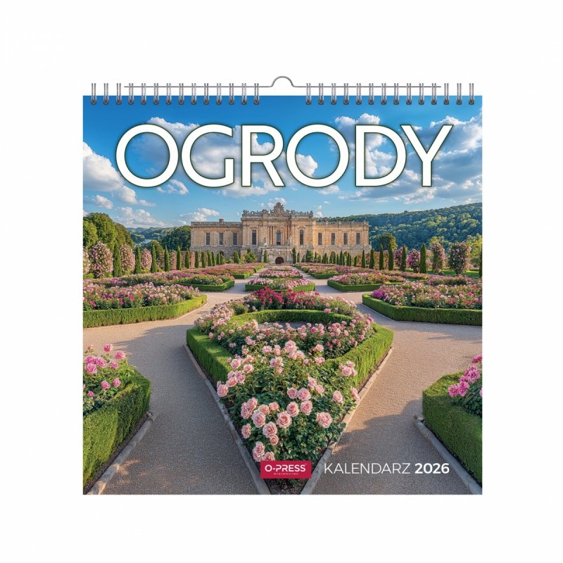 Kalendarz ścienny wieloplanszowy 33x33 cm OGRODY 2026
