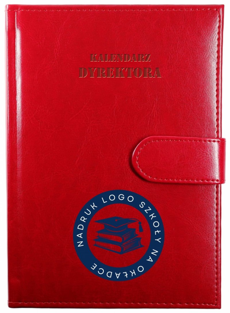 kalendarze książkowe z logo i danymi szkoły