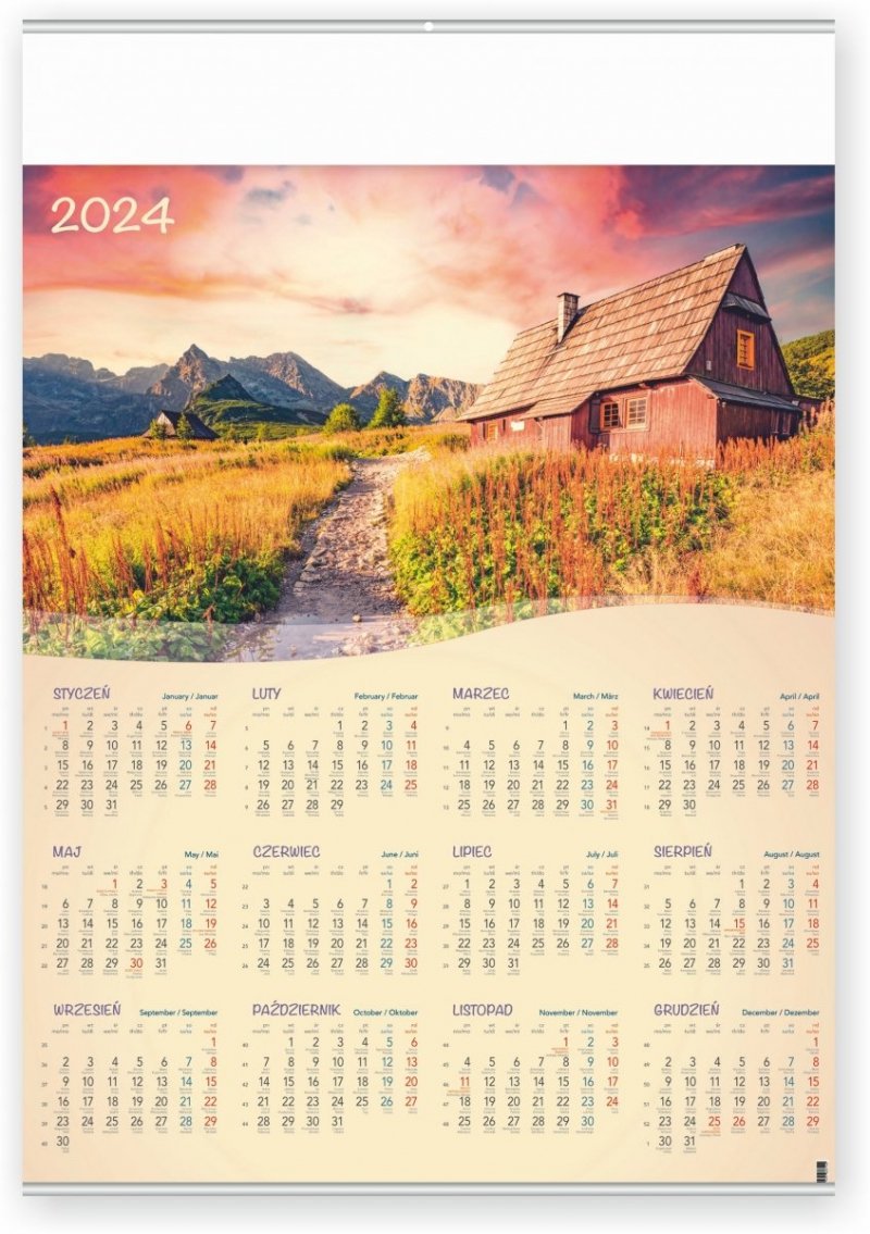 Kalendarz plakatowy B1/07 Hala gąsienicowa 2024
