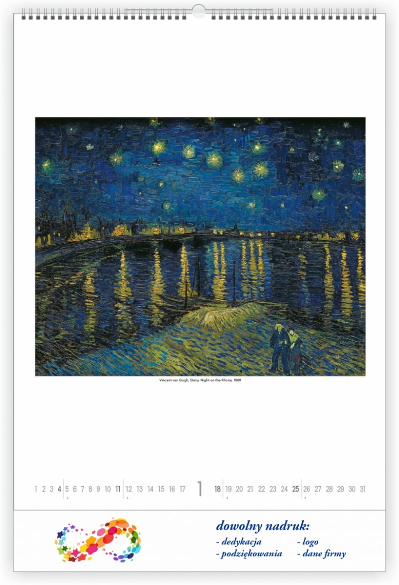 C02 Kalendarz ścienny wieloplanszowy Vincent Van Gogh 2026 Z NADRUKIEM