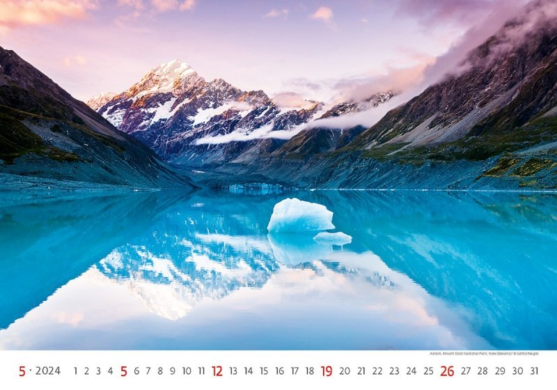 Kalendarz ścienny wieloplanszowy National Parks 2024 - maj 2024