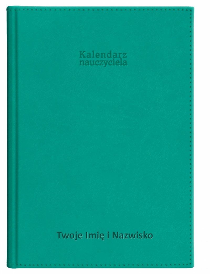 kalendarz książkowy A5 dla nauczyciela z imieniem i nazwiskiem