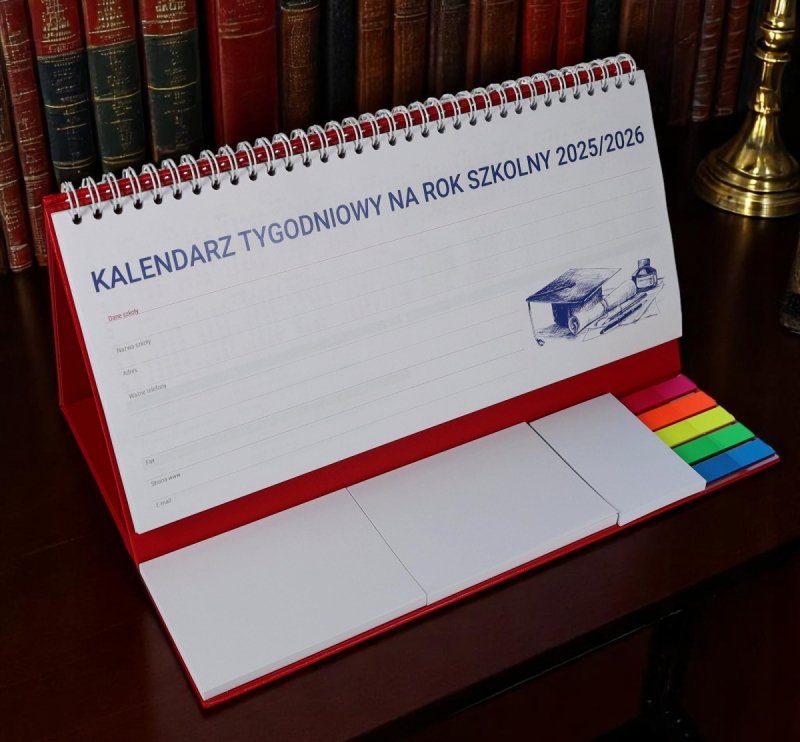 kalendarz biurkowy dla dyrektora szkoły na rok 2025/2026