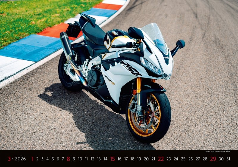 H23 Kalendarz ścienny wieloplanszowy Motorbikes 2026 Z NADRUKIEM