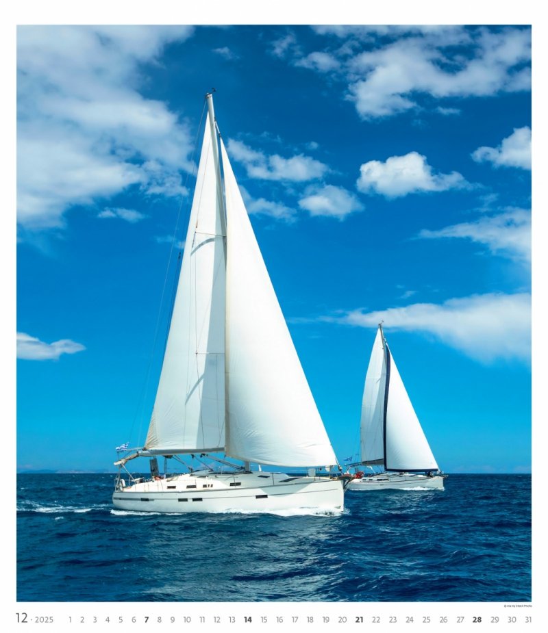 Kalendarz ścienny wieloplanszowy Sailing 2025 - exclusive edition - grudzień 2025