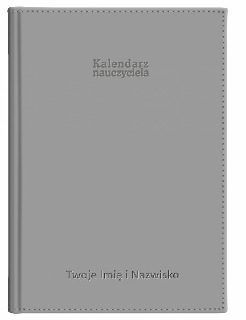 kalendarz książkowy A5 dla nauczyciela z imieniem i nazwiskiem