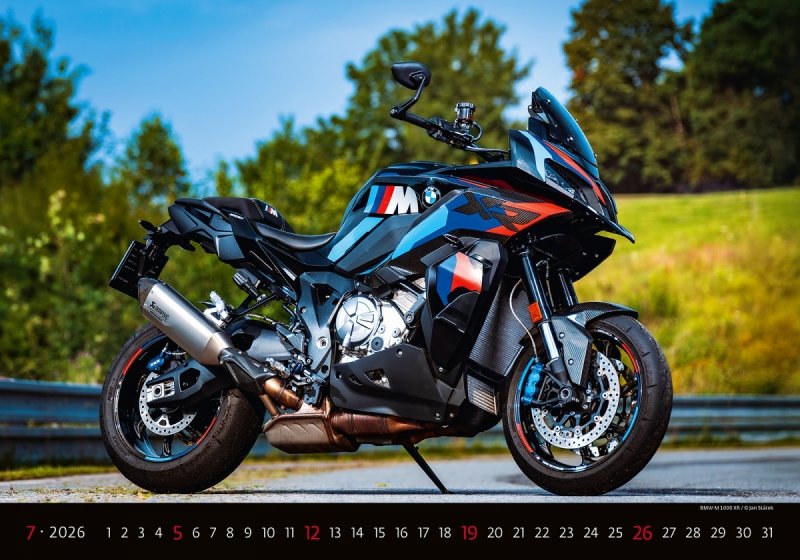 H23 Kalendarz ścienny wieloplanszowy Motorbikes 2026 Z NADRUKIEM