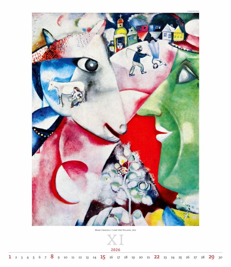 E01 Kalendarz ścienny wieloplanszowy Expressionism 2026 - exclusive edition Z NADRUKIEM