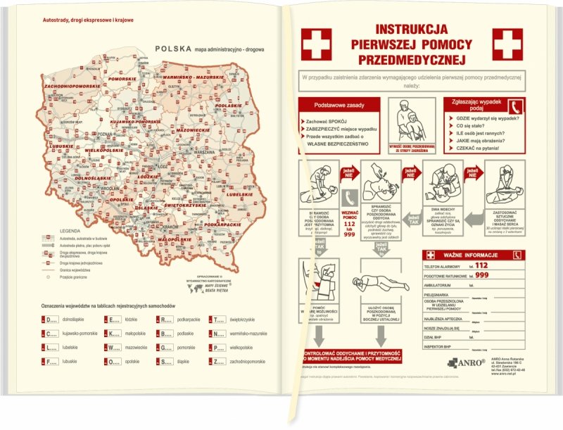 mapa oraz instrukcja pierwszej pomocy 