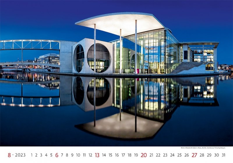Kalendarz ścienny wieloplanszowy Modern Architecture 2023 - wrzesień 2023