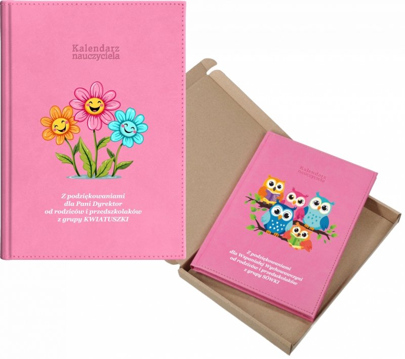 kalendarz dla nauczyciela na rok 2026/2027 z pudełkiem w komplecie