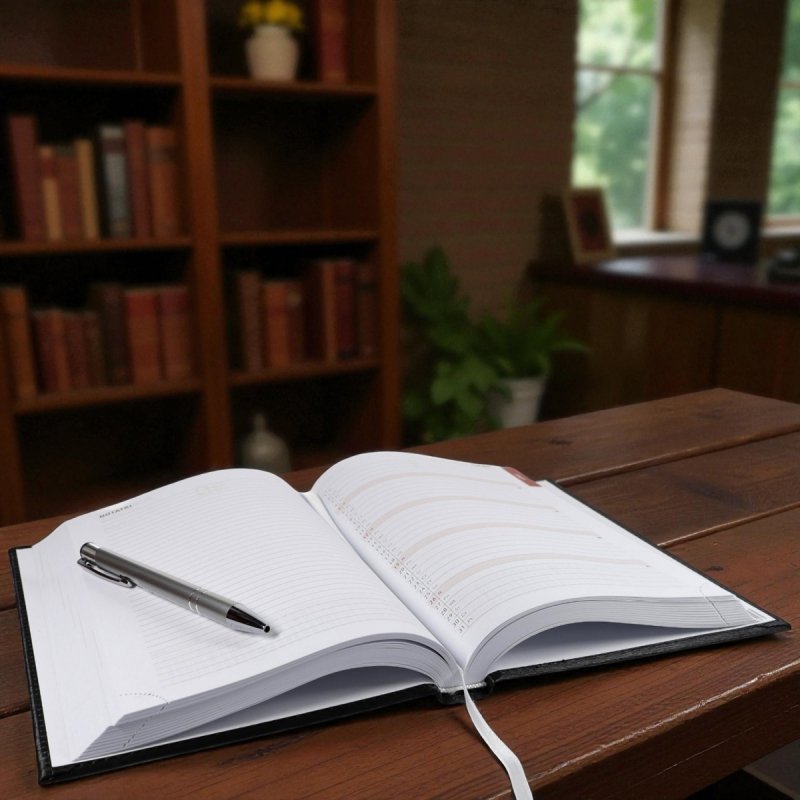 Kalendarz książkowy 2026 A5 dzienny papier biały drukowane registry oprawa VIVELLA EXCLUSIVE czerwona