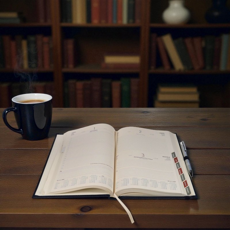 Kalendarz książkowy 2026 A5 dzienny papier chamois wycinane registry oprawa z zamykaniem na gumkę i mocowaniem na długopis ROSSA VIU czerwona