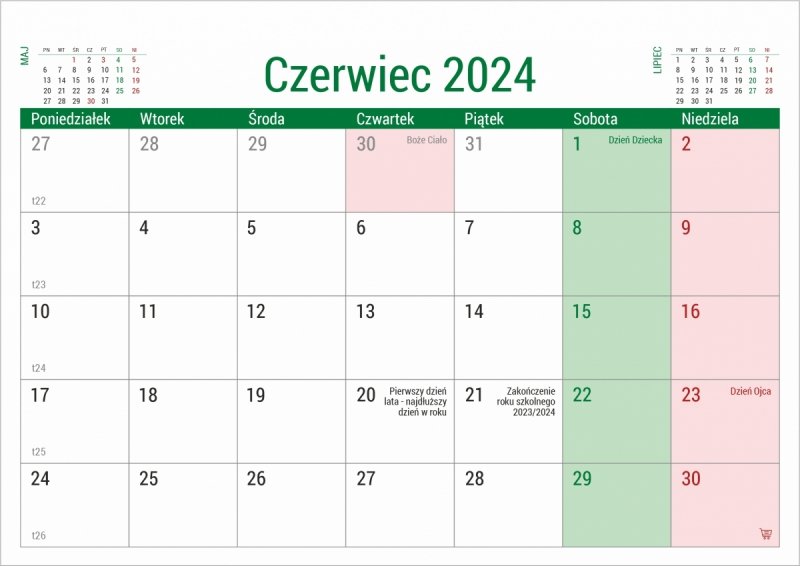 Kalendarz szkolny na rok 2024/2025